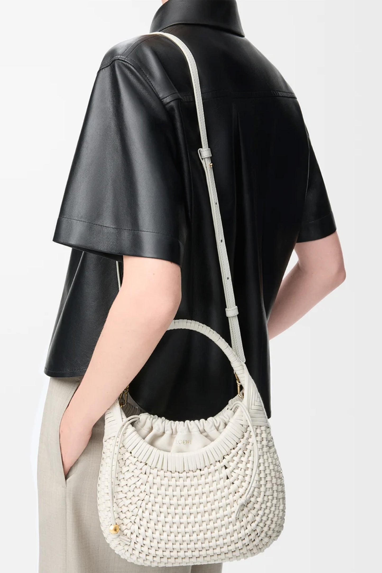 Diamond Hobo Bag in Calfskin