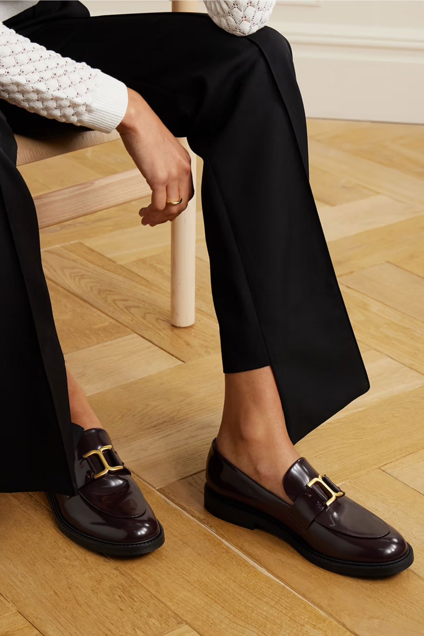 Marcie Embellished Leather Loafers