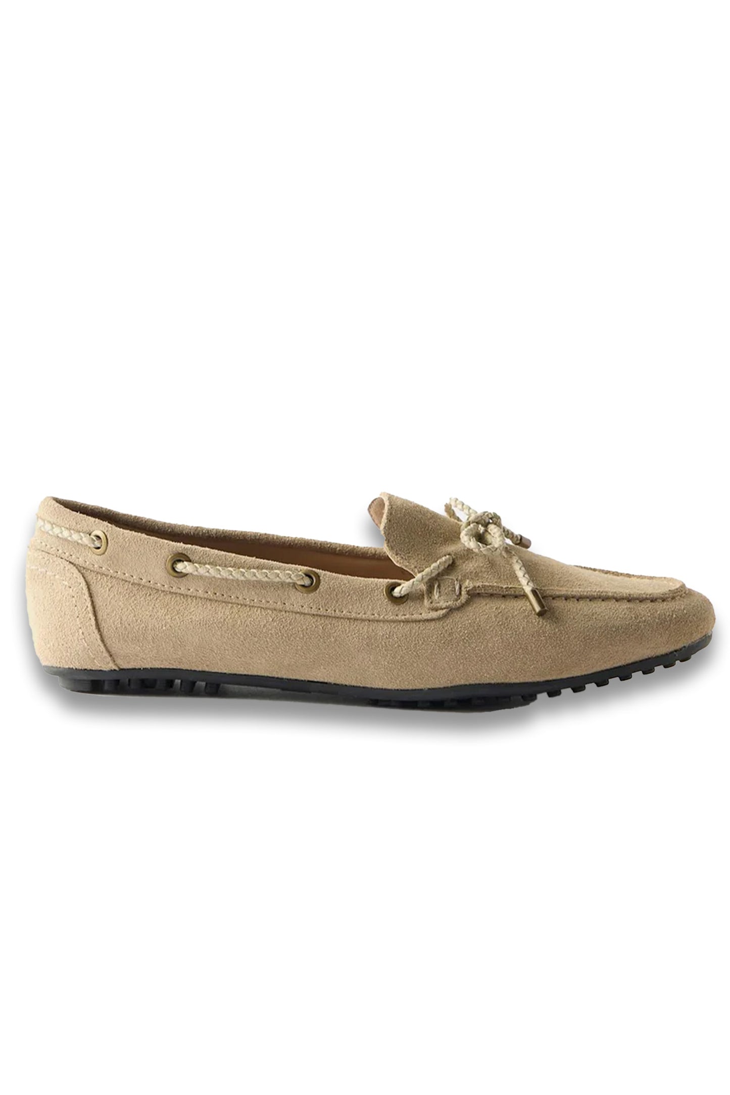 Sally Neutral Suede Deck Shoes