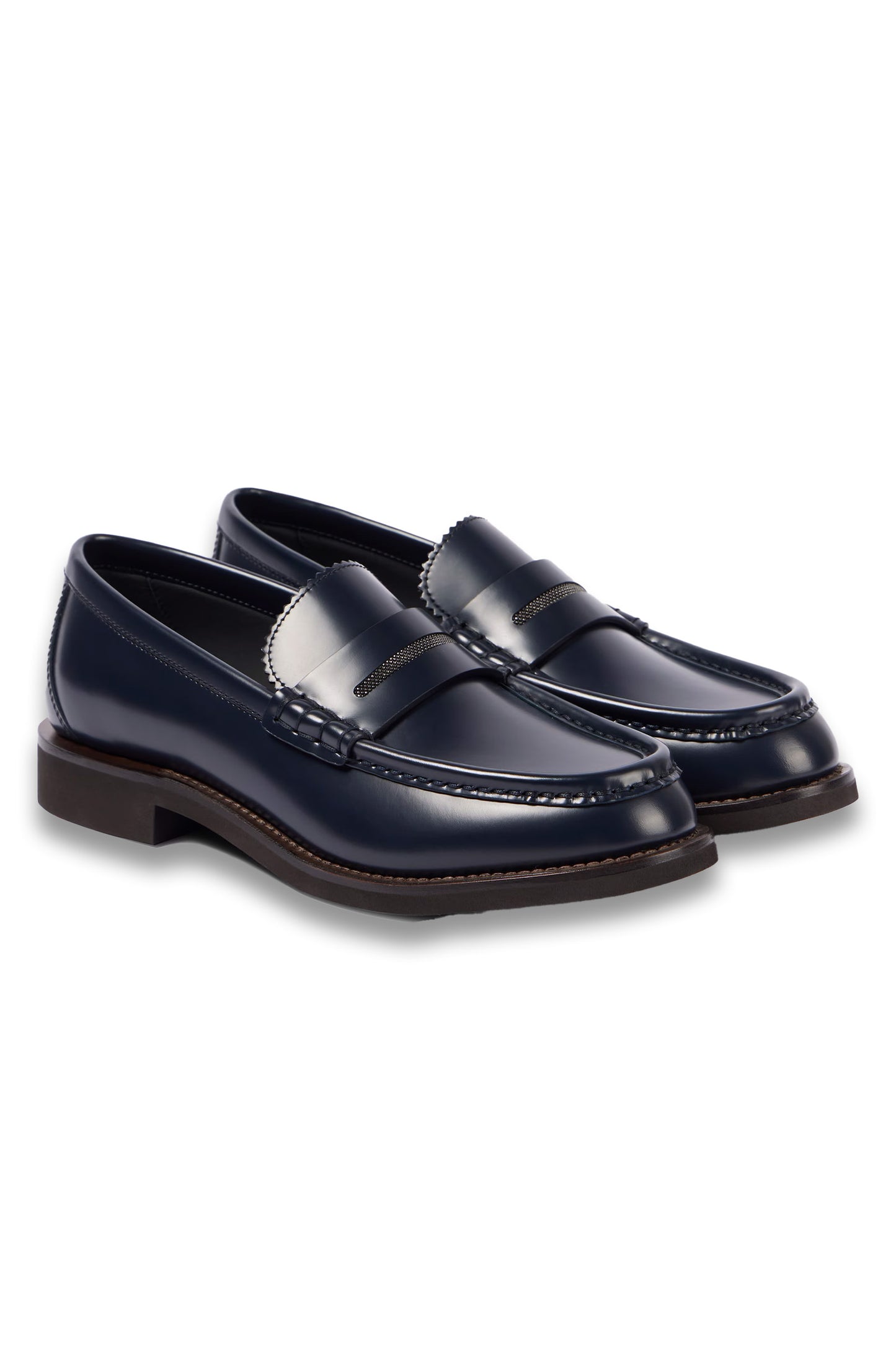 Monili leather penny loafers