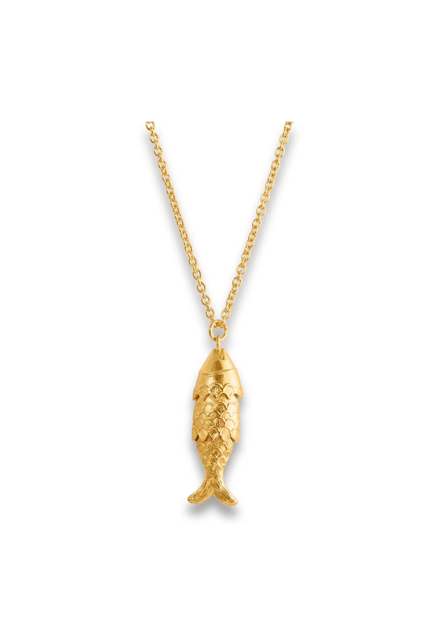 Large Fish Pendant in Gold