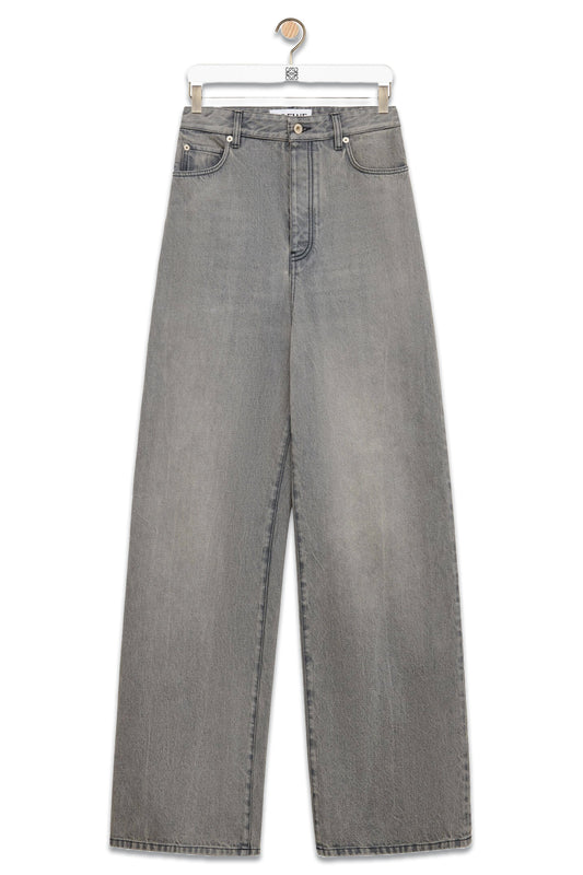 High Waisted Jeans In Cotton