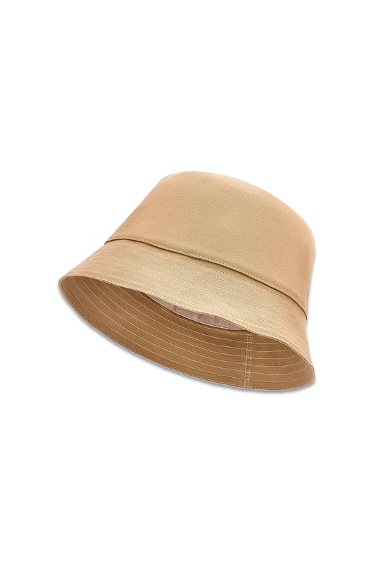 Bucket Hat In Canvas And Calfskin