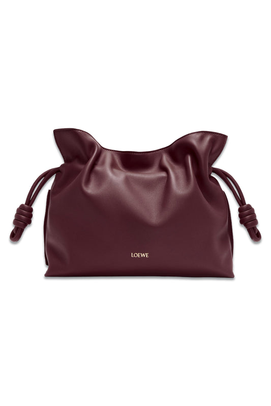 Burgundy Flamenco Clutch In Nappa Calfskin