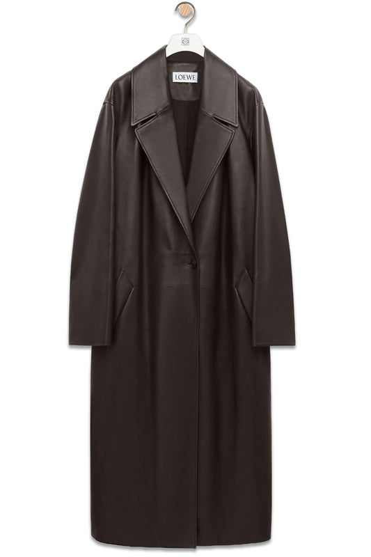 Pleated Coat in Nappa Lambskin