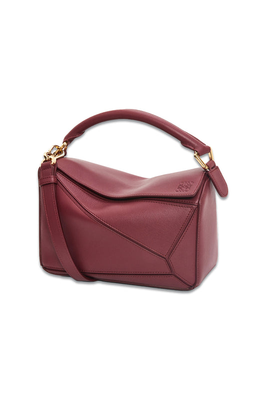 Small Puzzle Bag In Classic Calfskin, Wild Berry