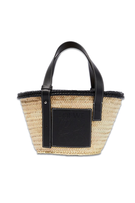 Paula's Ibiza Small Leather-trimmed Basket Bag