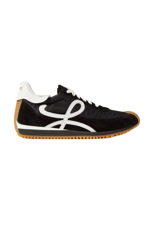 Flow Logo-appliquéd Leather and Shell Sneakers