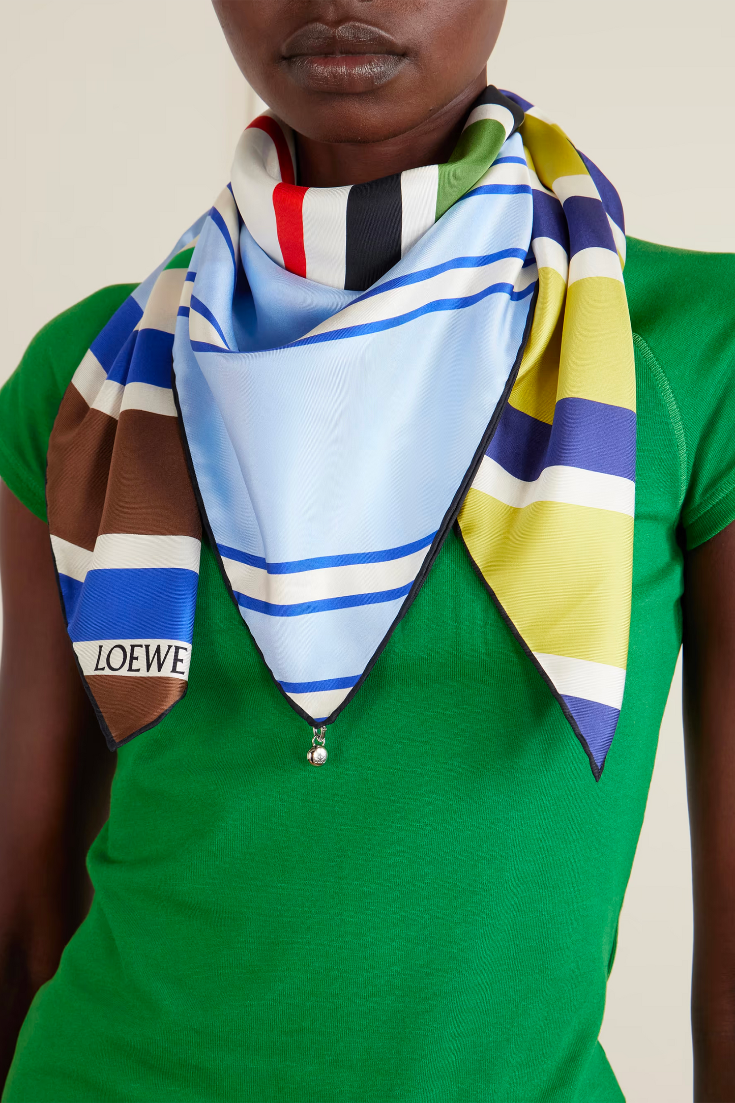 Striped Silk Scarf
