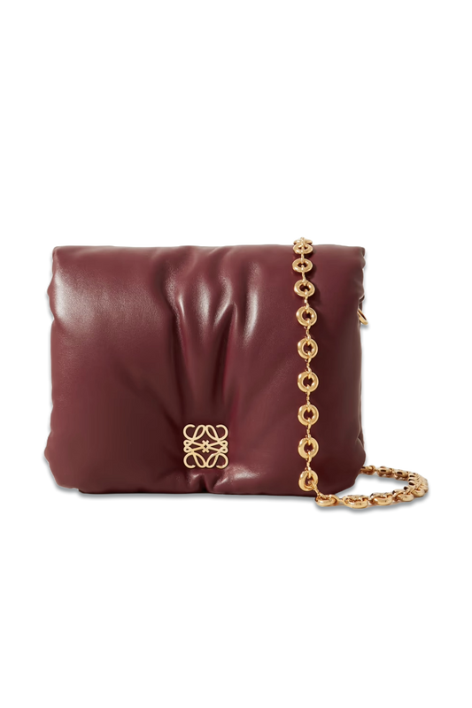 Puffer Goya Padded Leather Down Shoulder Bag