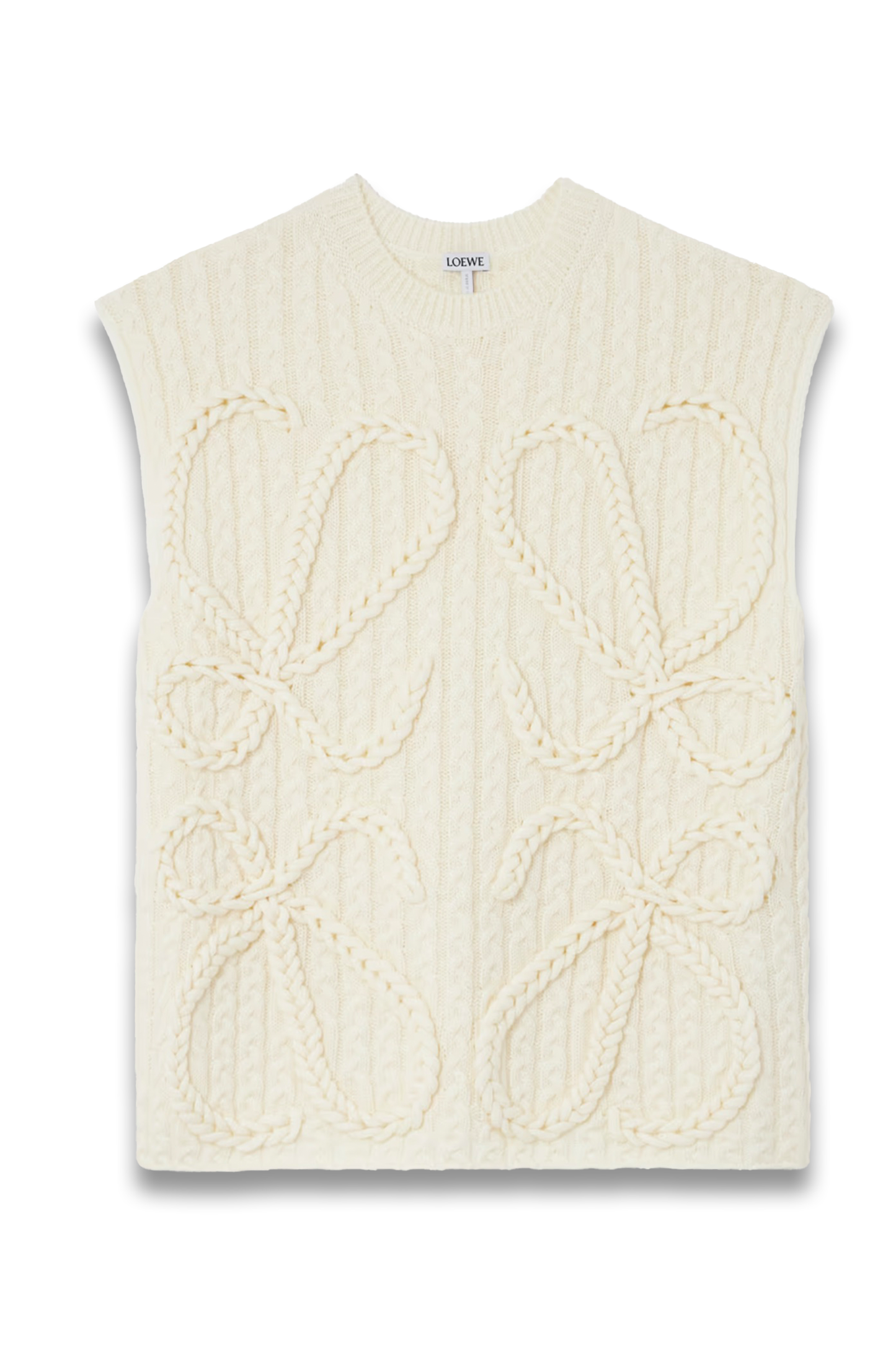 Anagram Cable-Knit Wool Vest