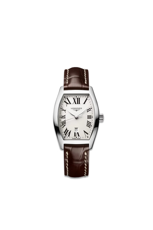 Evidenza With Silver Dial & Brown Alligator Strap