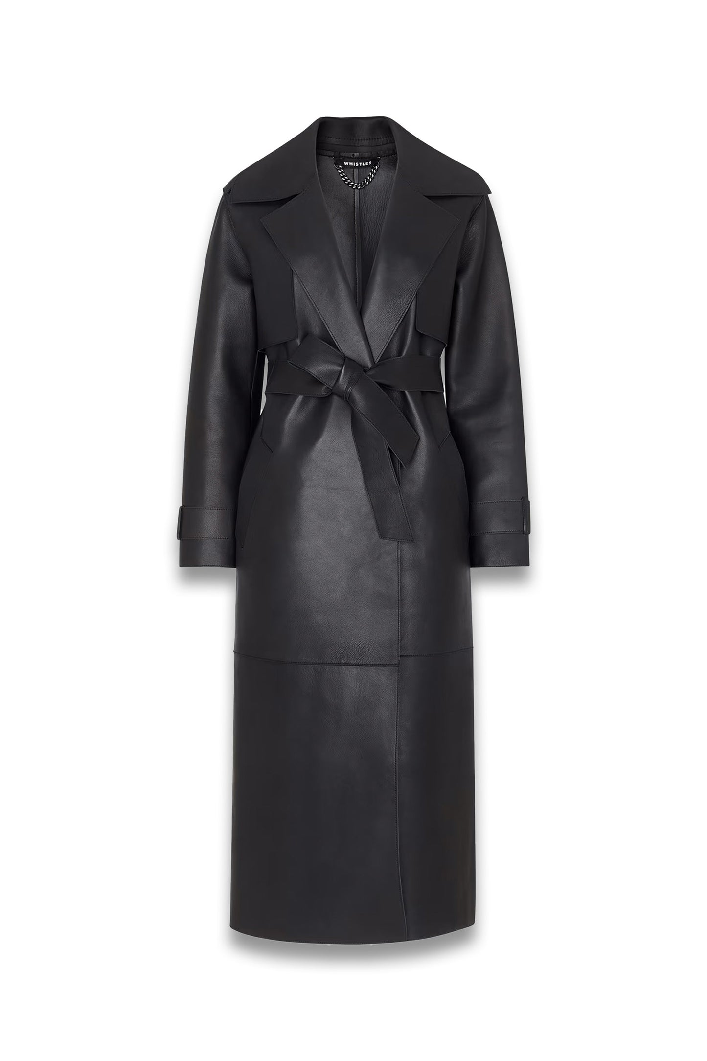 Black Faye Clean Bonded Trench Coat