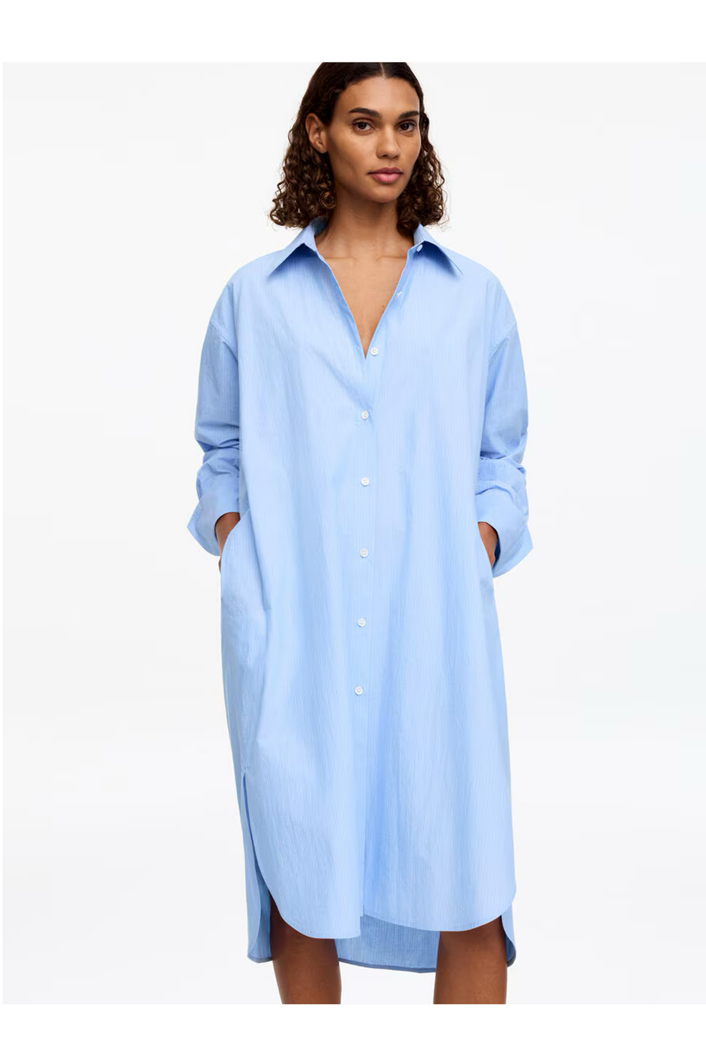 Loose Fit Cotton Shirt Dress