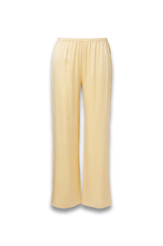 Silk Charmeuse Wide-Leg Pants