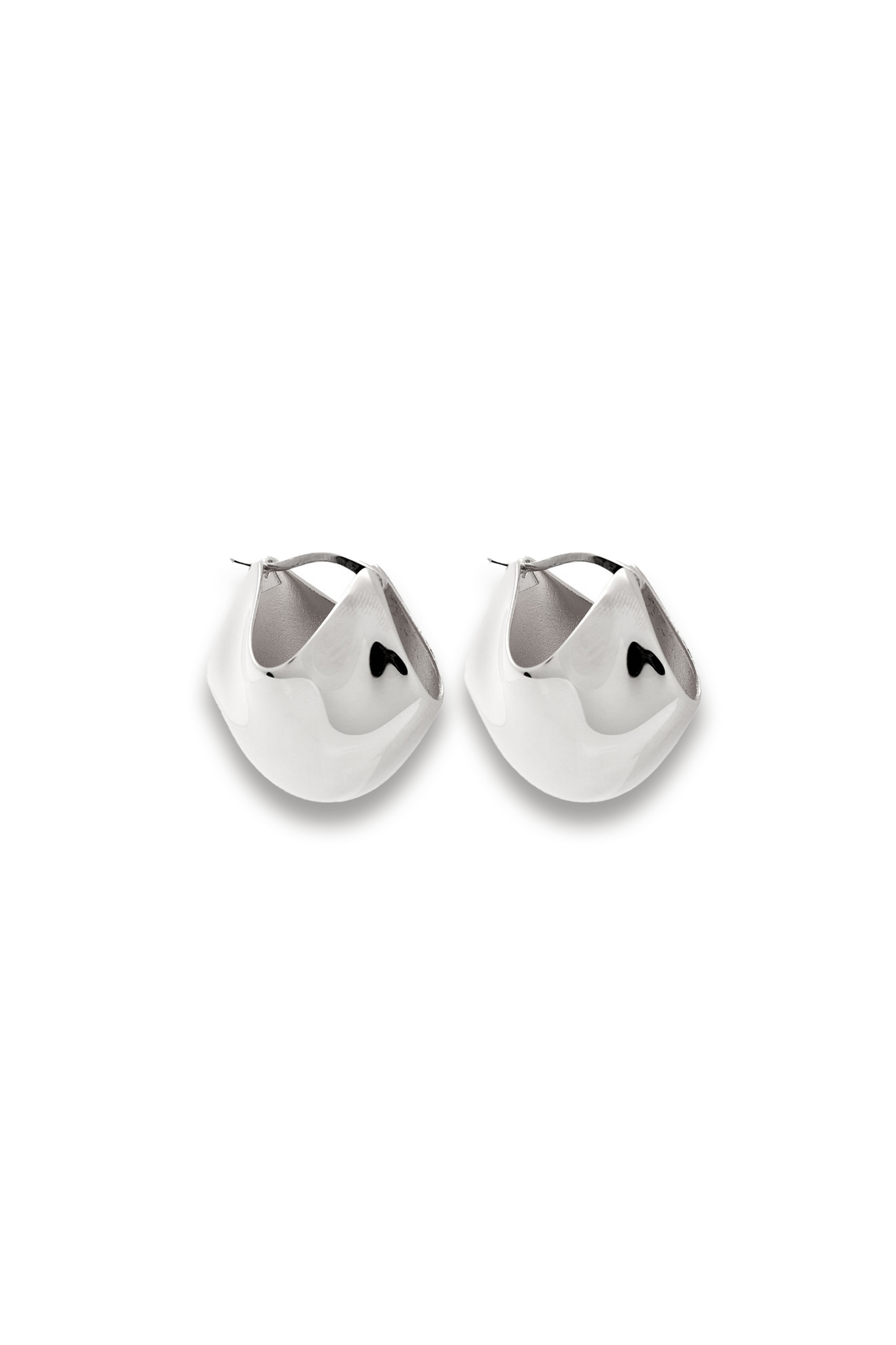 Lotus Medium Palladium-plated Earrings