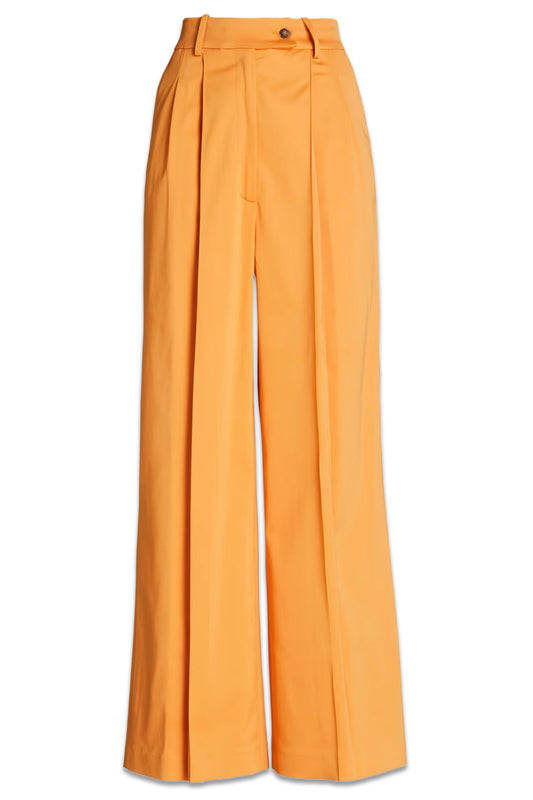 Lehen Pleated Satin Wide-leg Pants