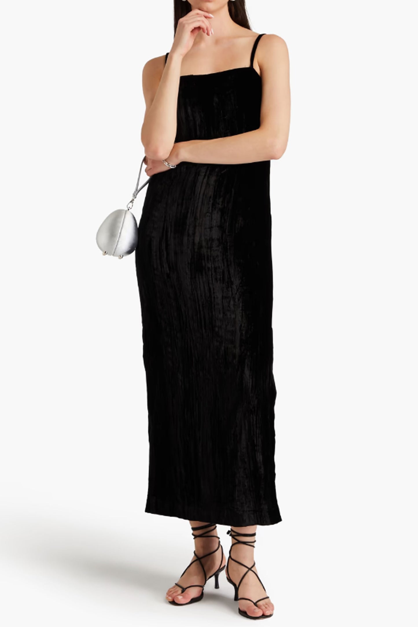 Etina Crushed Velvet Maxi Dress