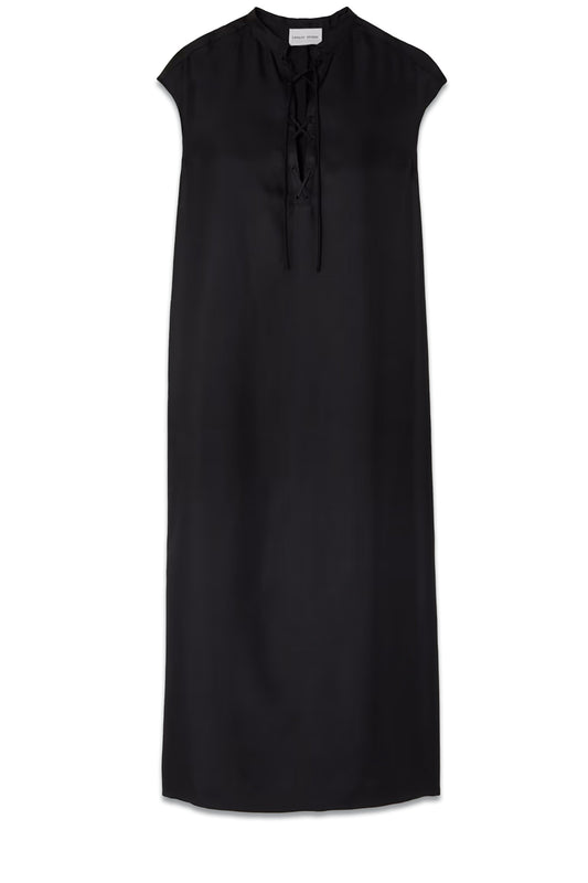 Demeter Lace-up Silk-Twill Midi Dress