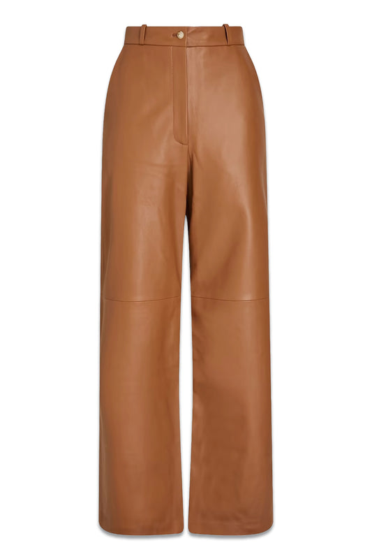 Noro Leather Wide-leg Pants