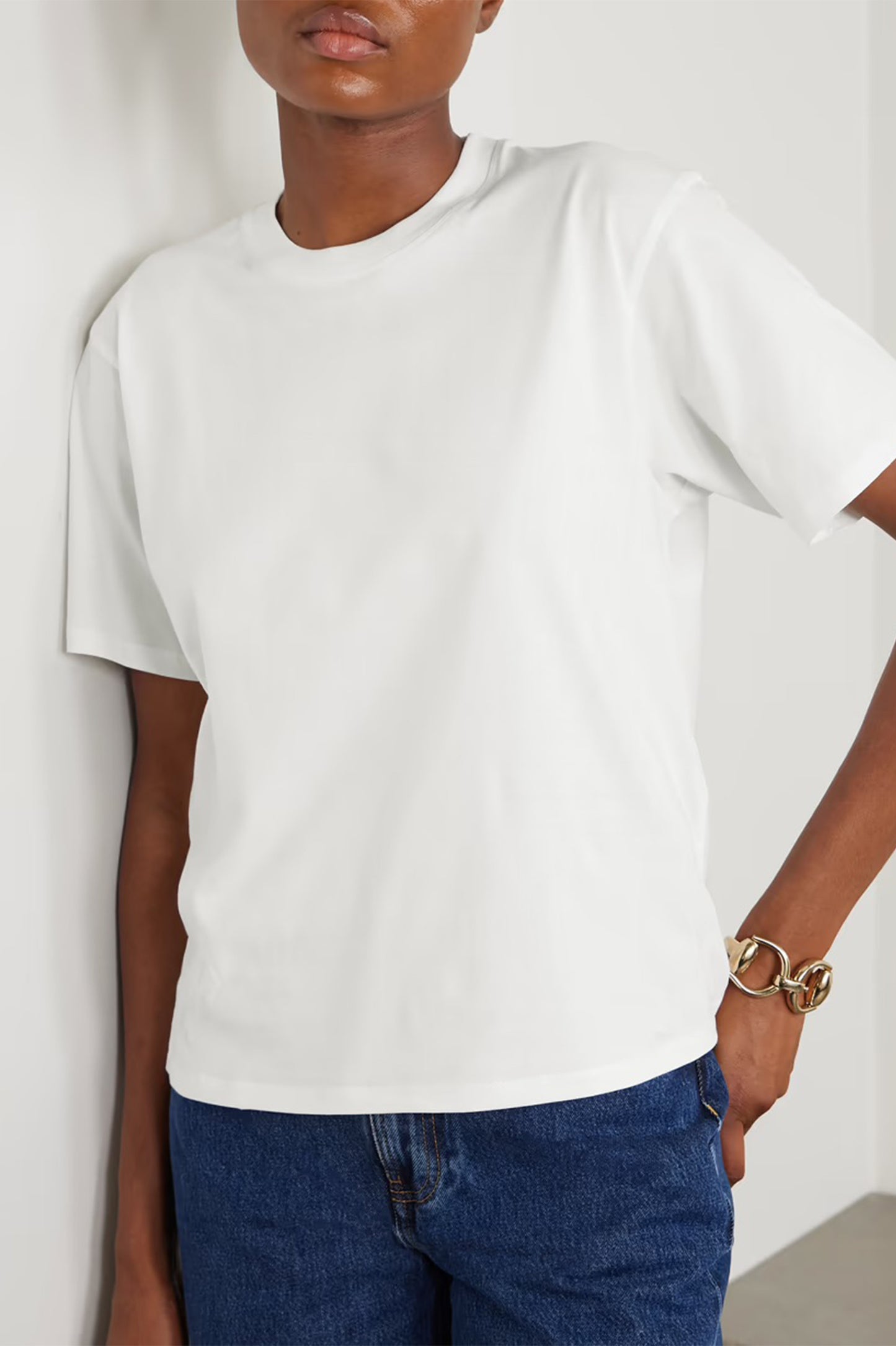 Telanto Embroidered Organic Supima Cotton-jersey T-shirt