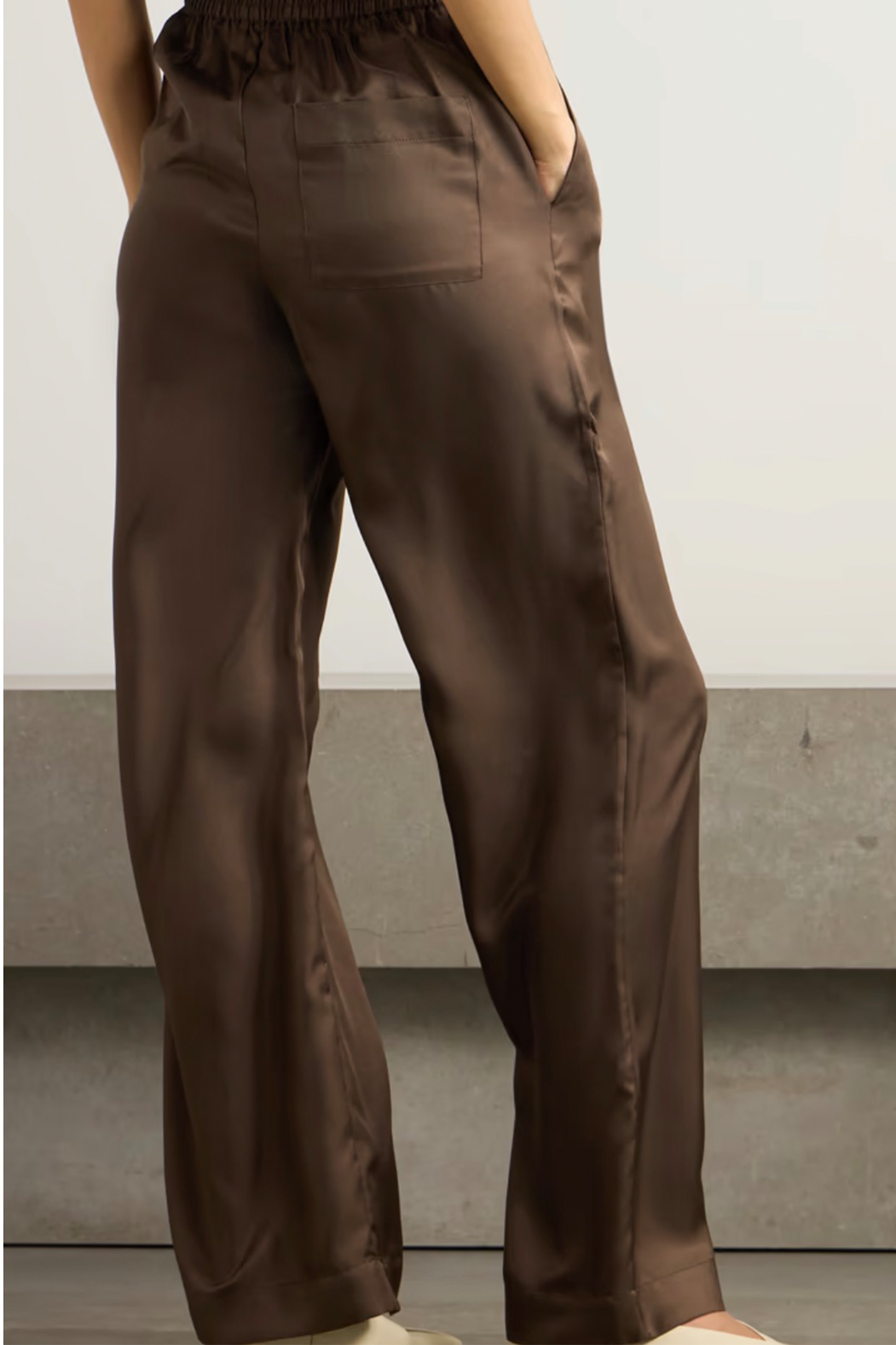 Alera Silk-Twill Wide-Leg Pants