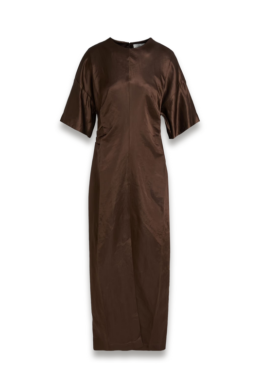 Ruby Linen and Silk-blend Midi Dress