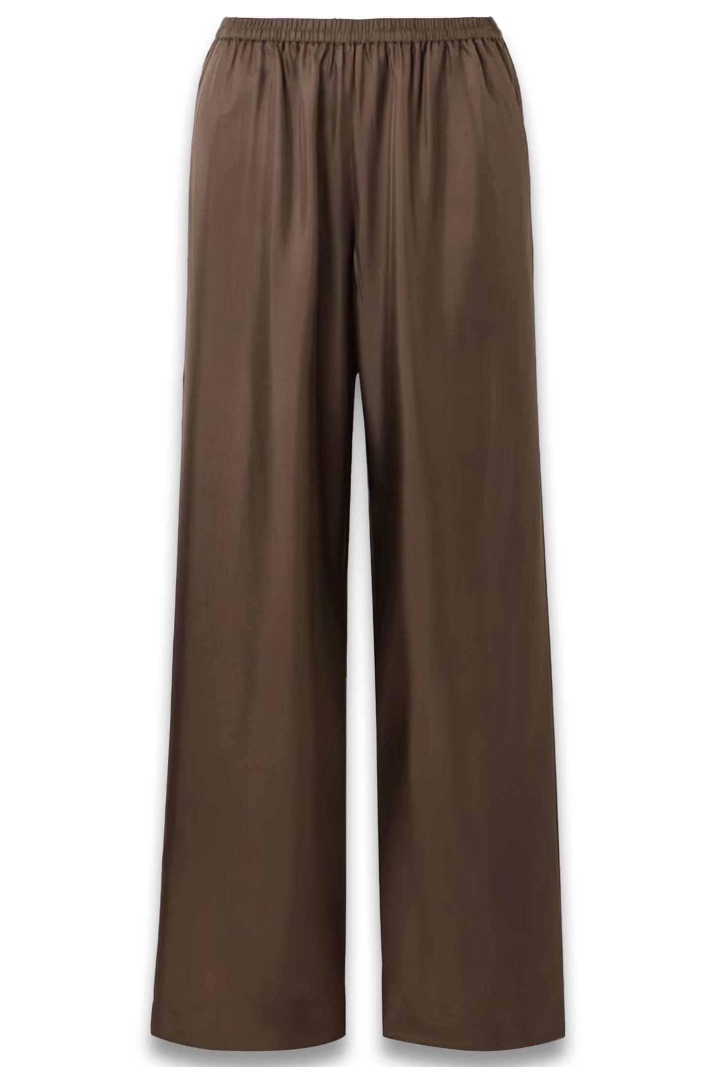 Alera Silk-Twill Wide-Leg Pants