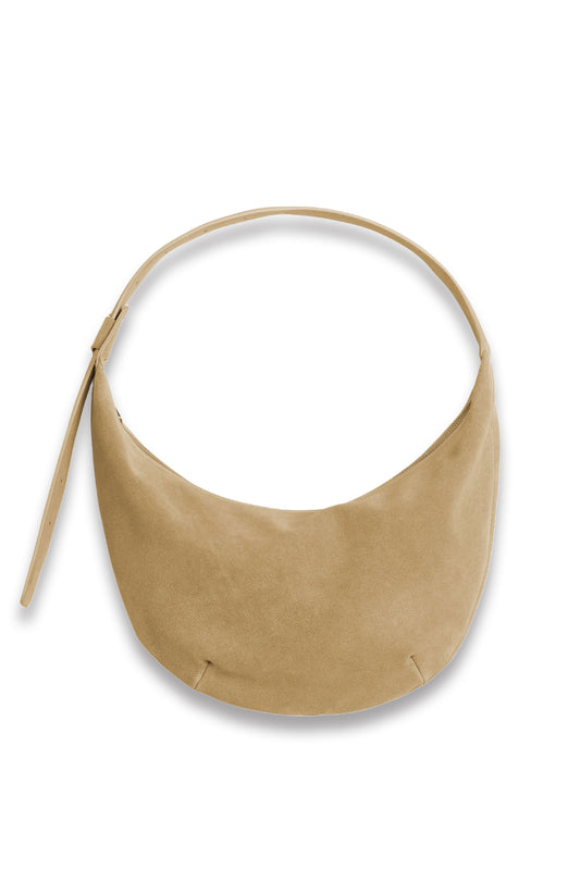 Curved Suede Bag