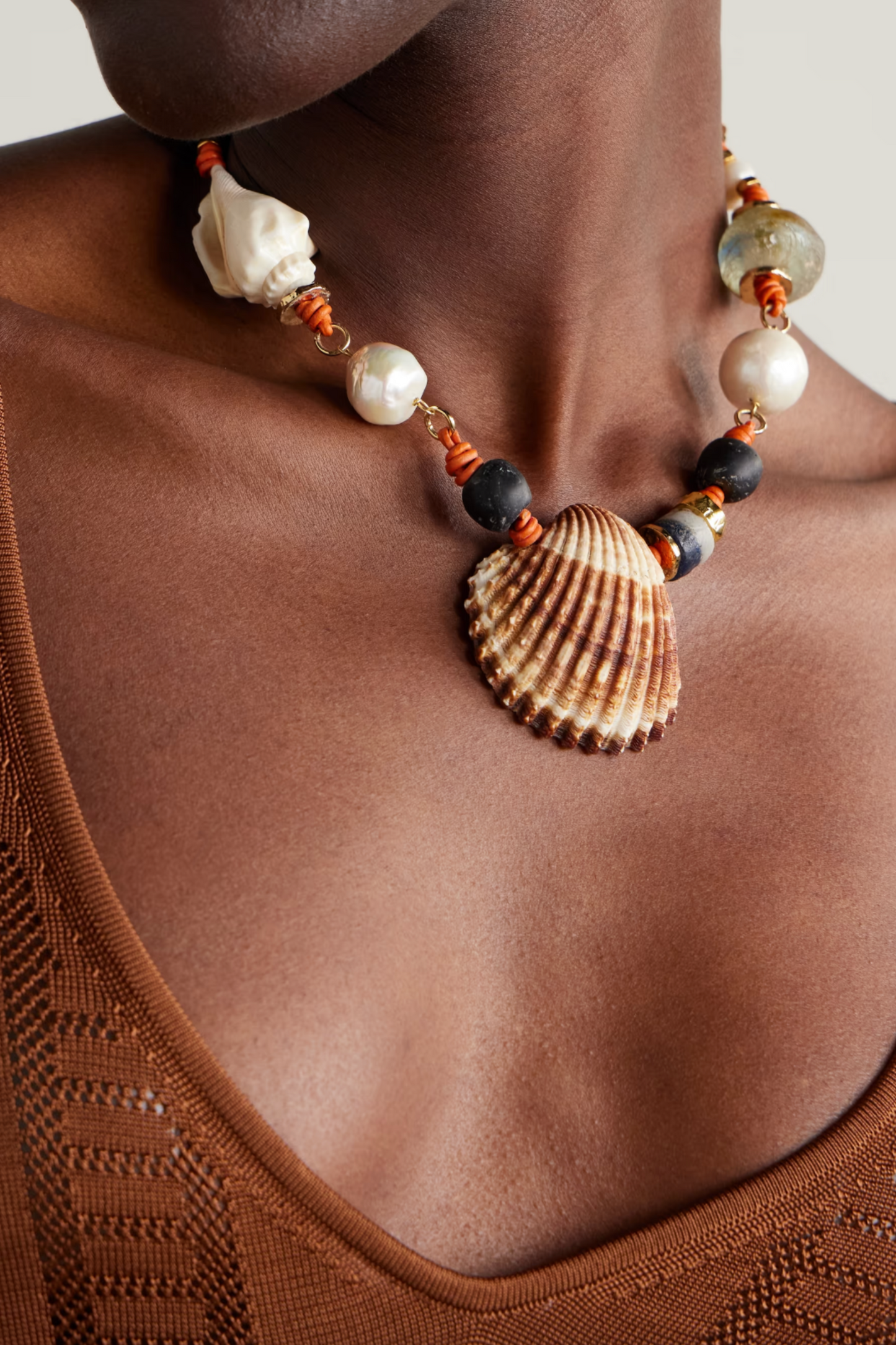 Samsara Beaded Shell Necklace