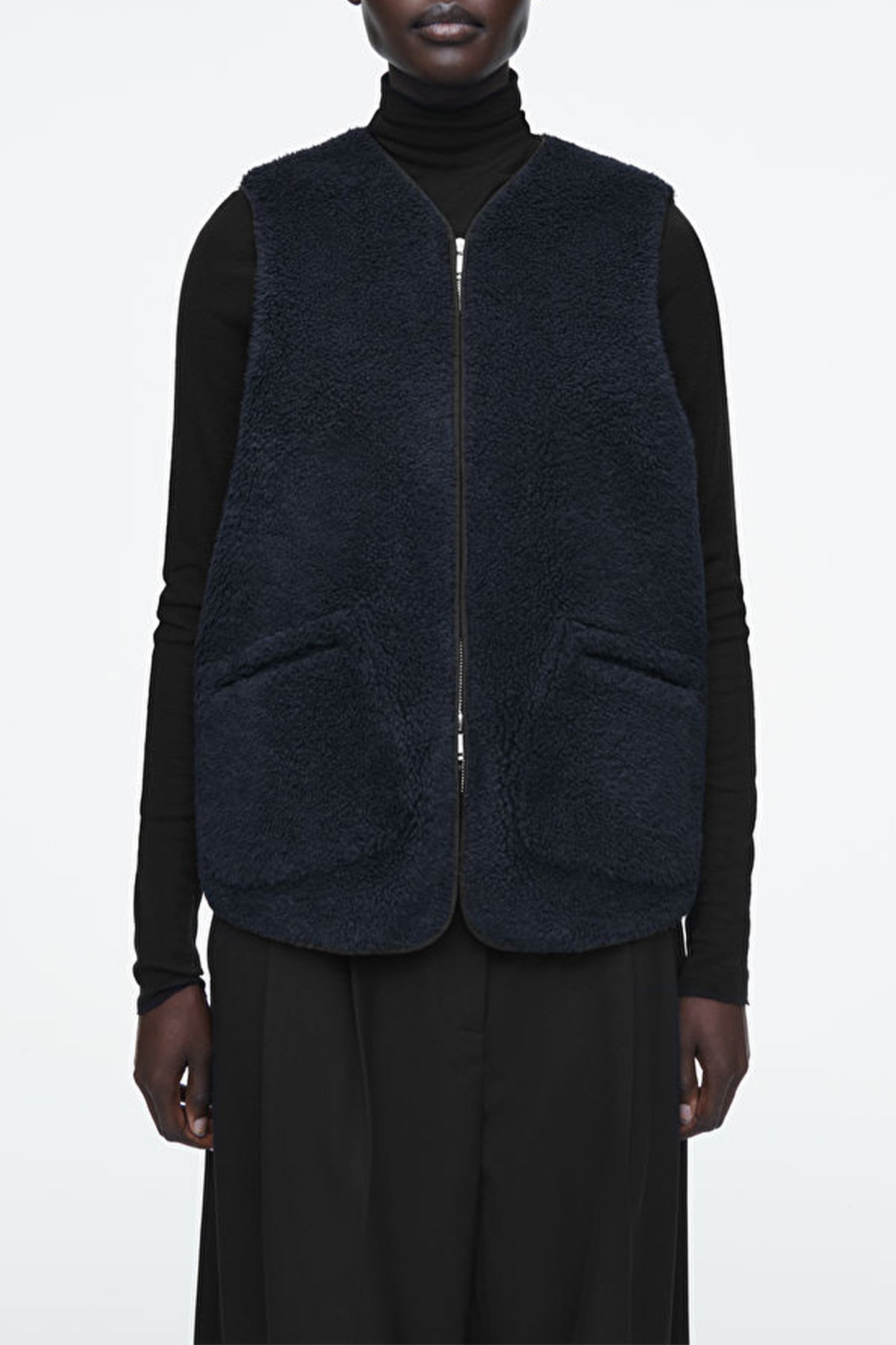 Oversized Faux Shearling Gilet