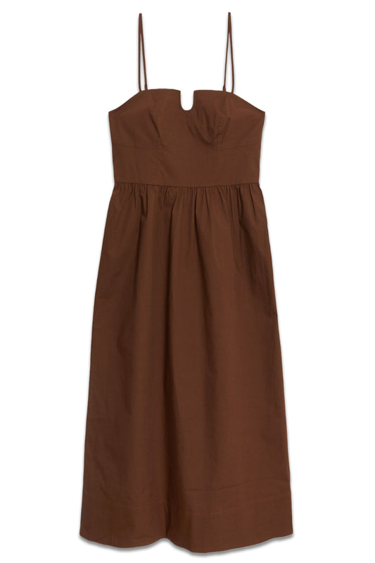 Cotton Rich Midi Waisted Dress