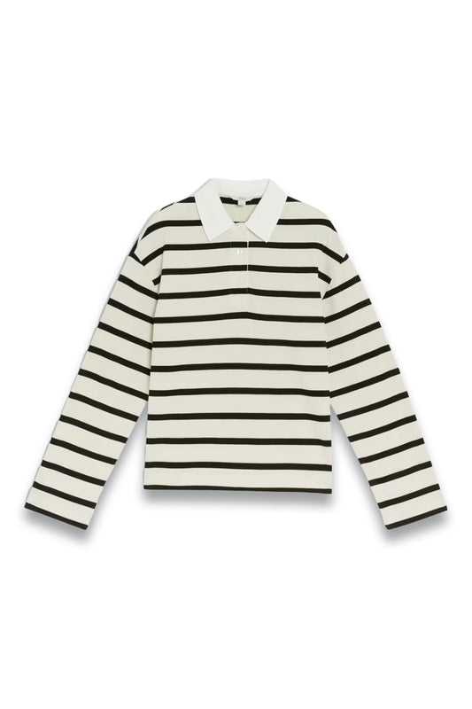 Pure Cotton Striped Rugby Top