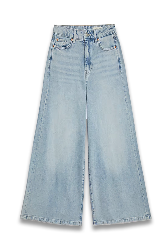 Lyocell Blend Wide Palazzo Leg Jeans
