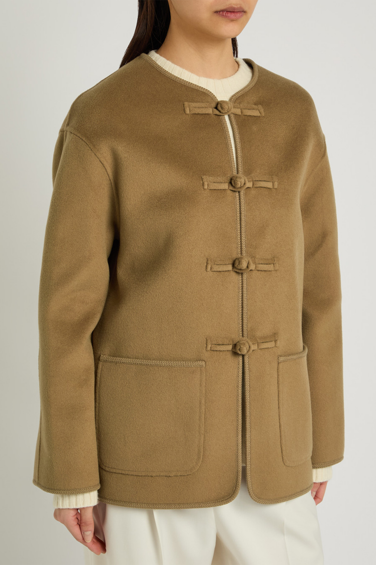 Mandarin Wool and Cashmere-blend Jacket