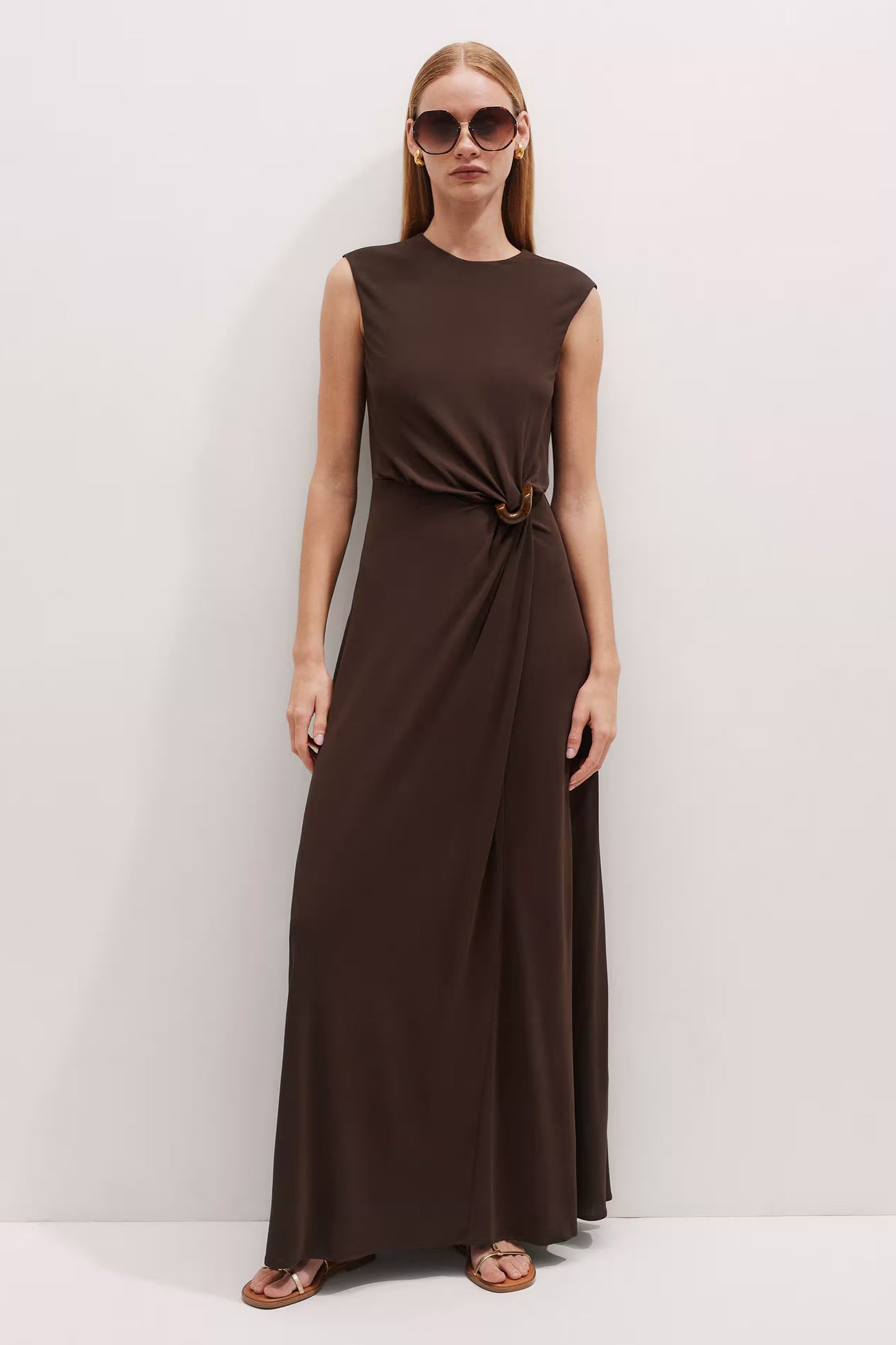 Knot Detail Maxi Dress–Elevated Evening Jersey