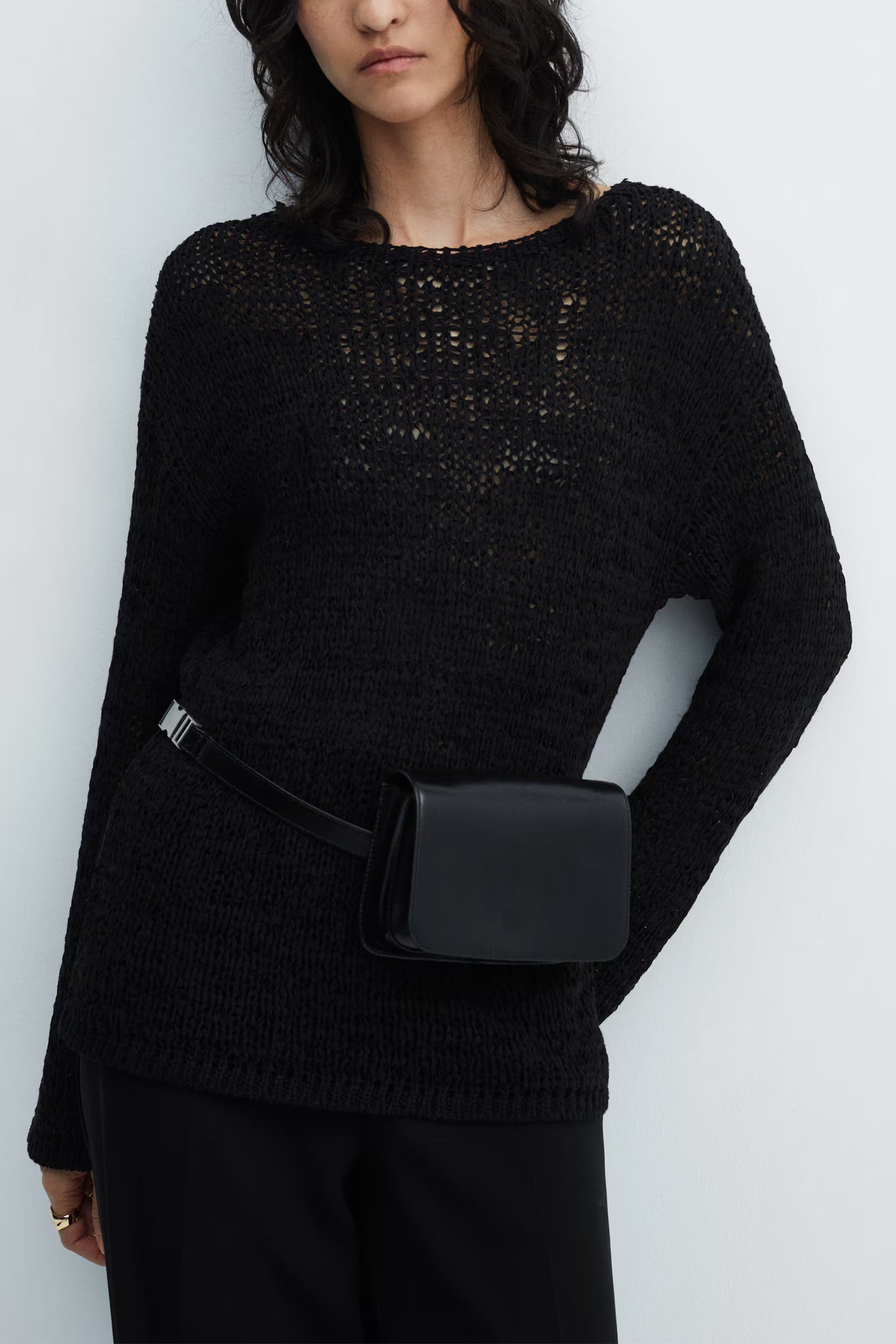 Mauricio Boat Neck Jumper, Black