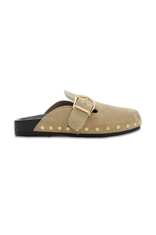 Studded Leather Clog