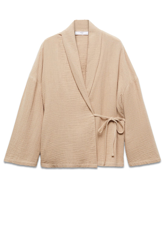 Cotton gauze pyjama shirt