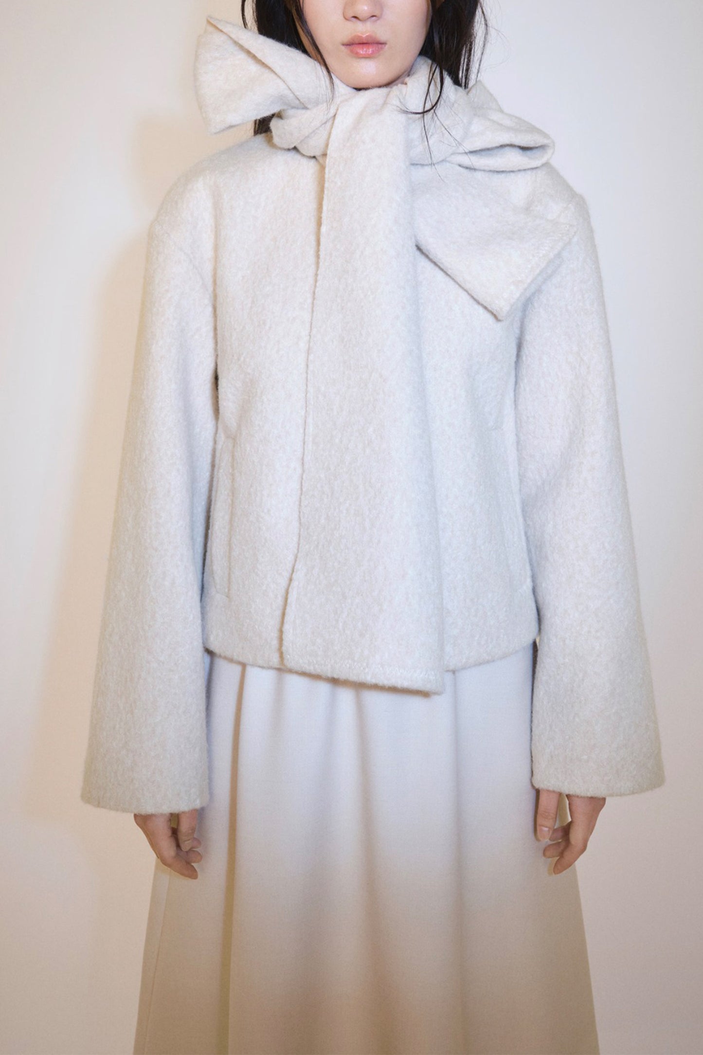 Jacket with Scarf and Pockets