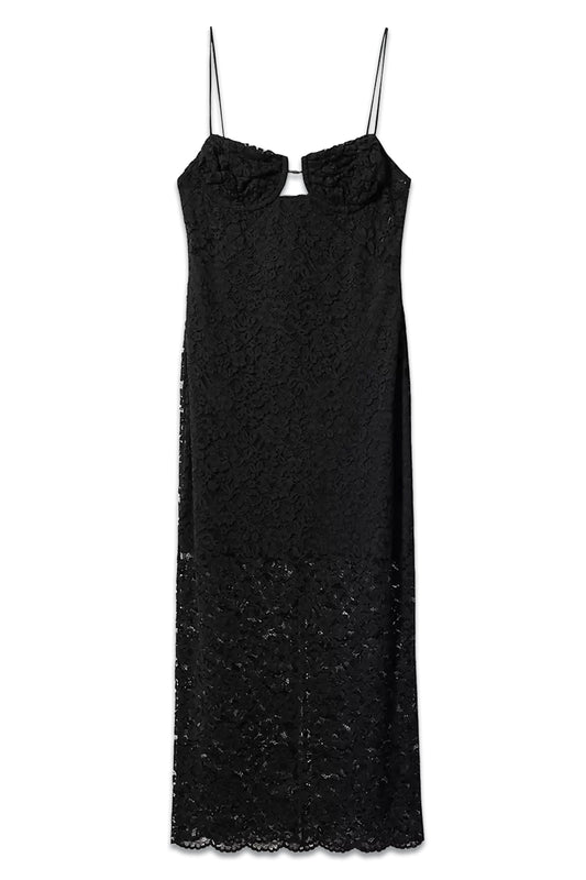 Onur Lace Midi Dress, Black