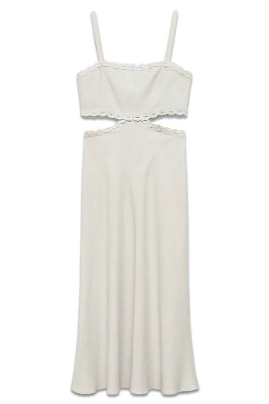 Slit Dress With Lace Detail