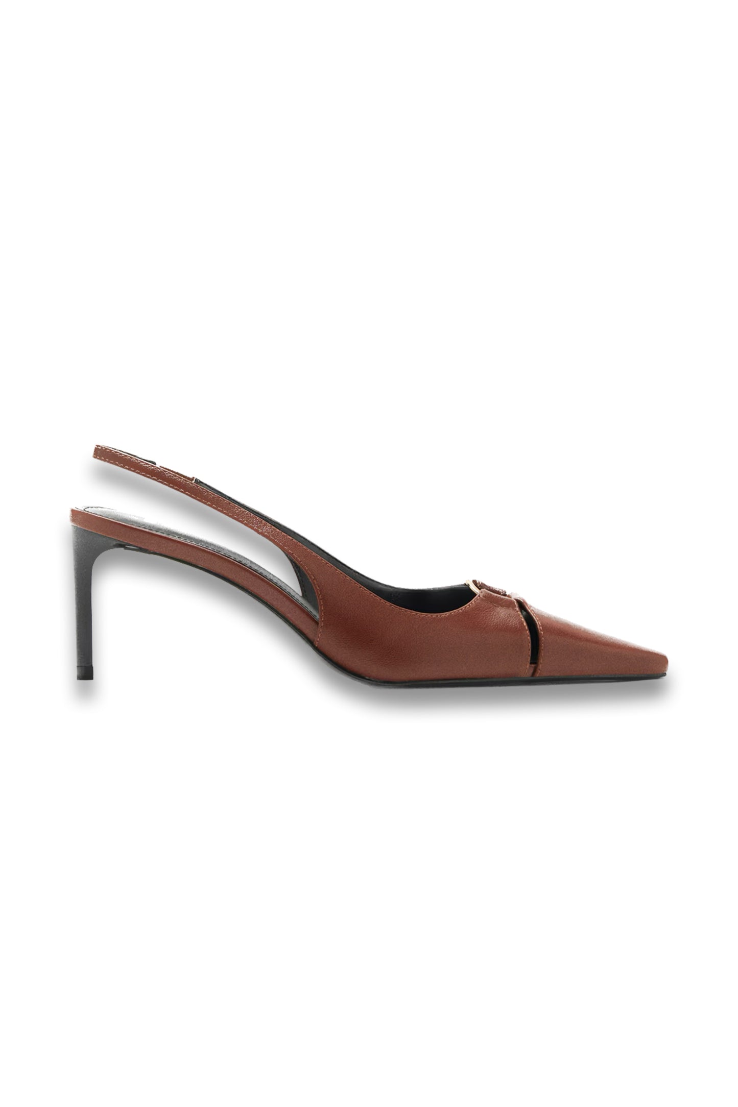 Leather Heeled Shoes with Ring