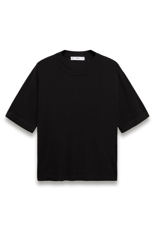 Short-sleeved Fine-knit Sweater