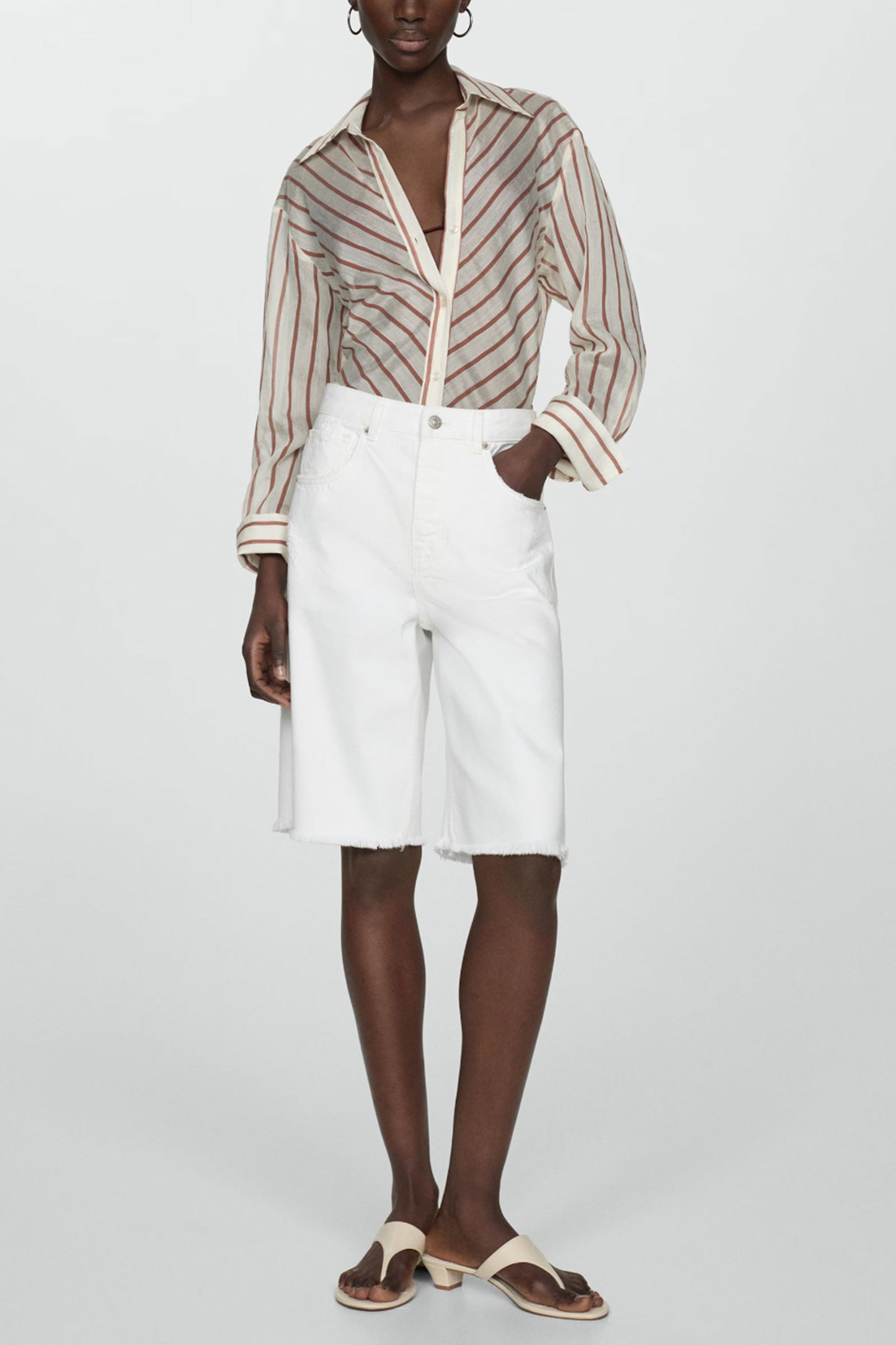 Straight-Fit Denim Bermuda Shorts