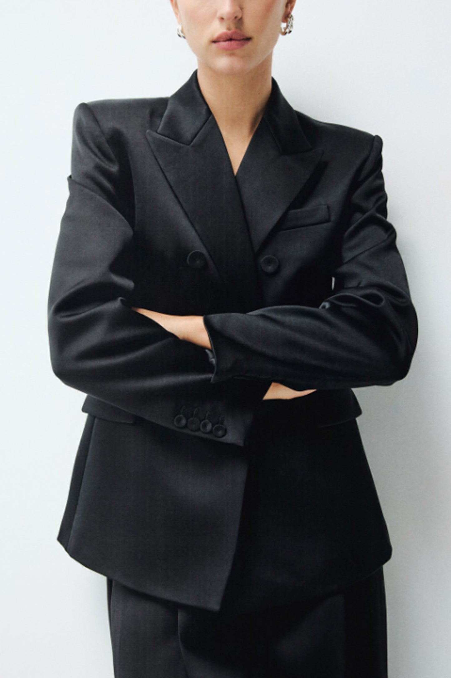 Satin Suit Jacket and Trousers