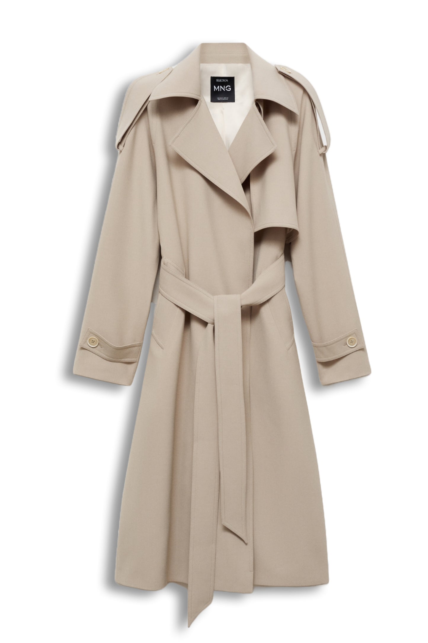 Oversized trench coat with belt