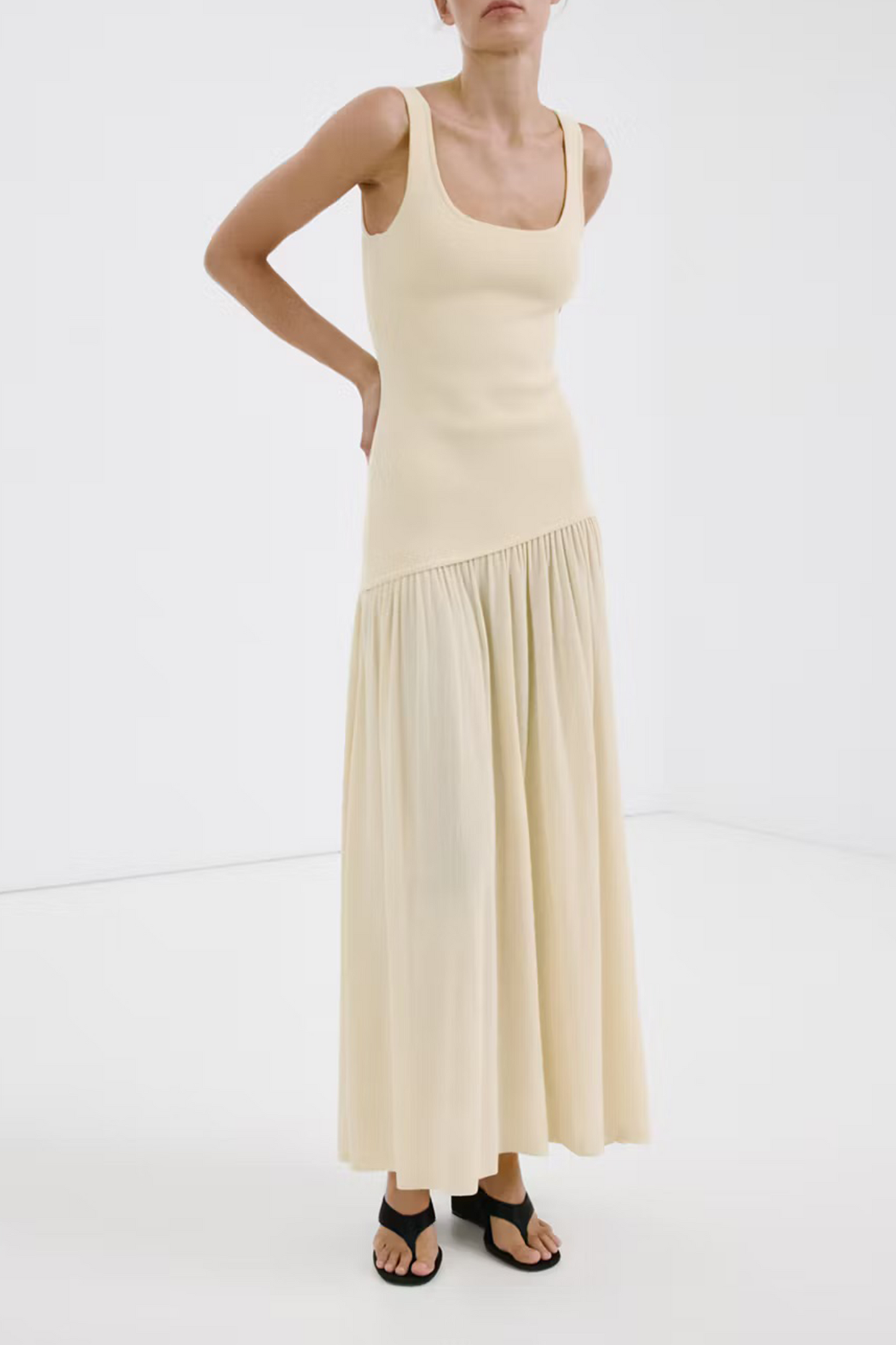 Asymmetric Cut Knitted Dress