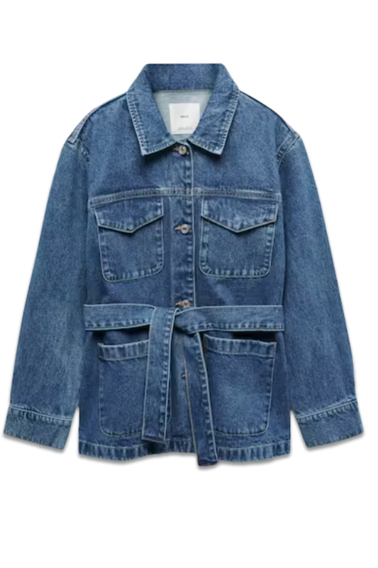 Denim Jacket With Belt