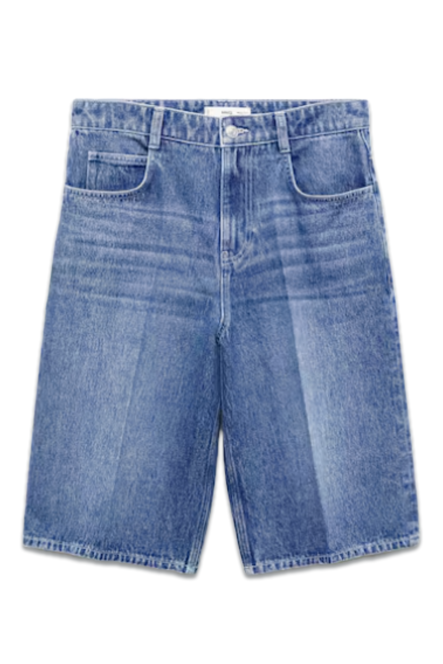 Straight-Fit Denim Bermuda Shorts